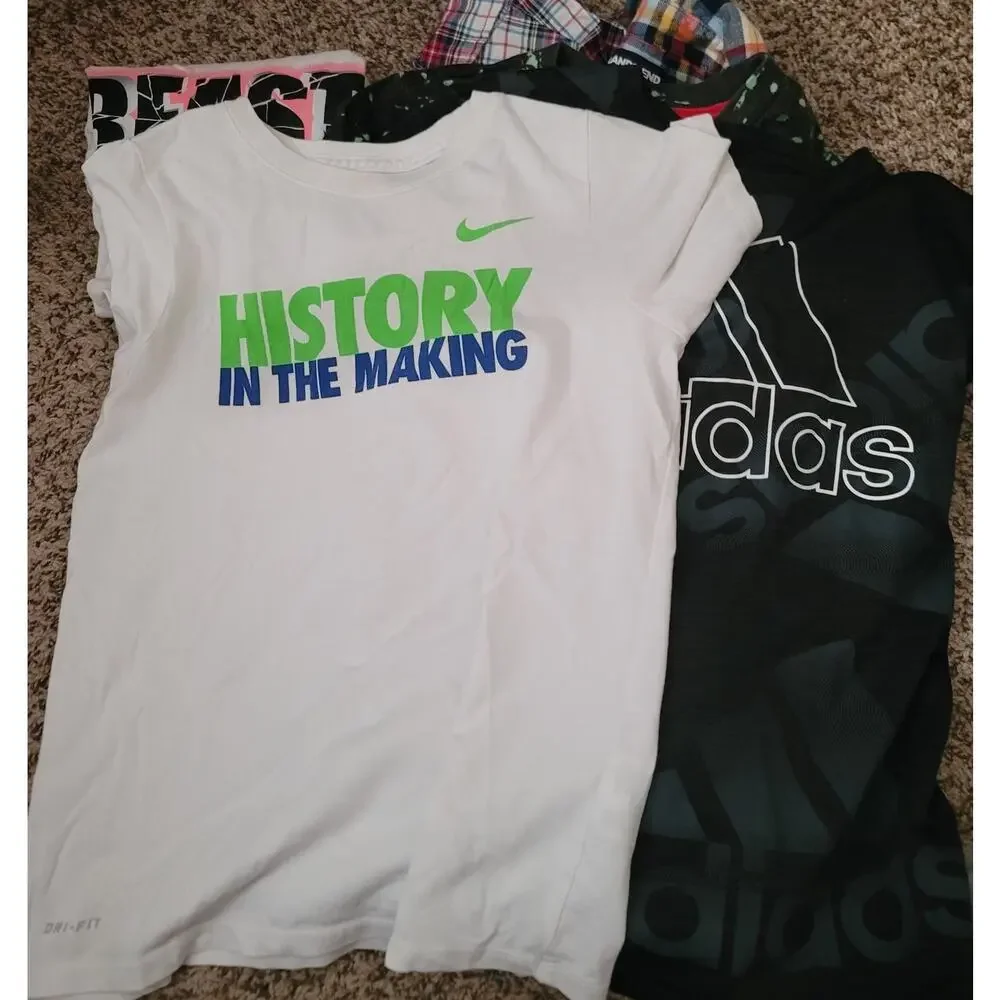Nike, Lands End, Adidas, Prime Boys top Bundle- size Small- 6 pieces